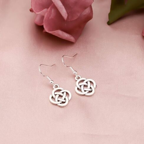 AKTAP Celtic Knot Earrings for Women Irish Lucky Flower Drop Dangle Jewelry in Saudi Arabia