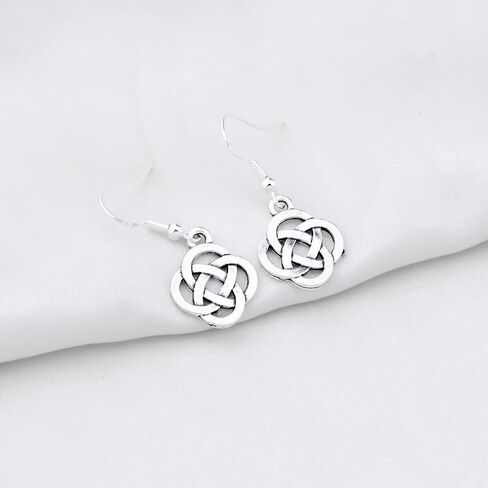 AKTAP Celtic Knot Earrings for Women Irish Lucky Flower Drop Dangle Jewelry in Saudi Arabia