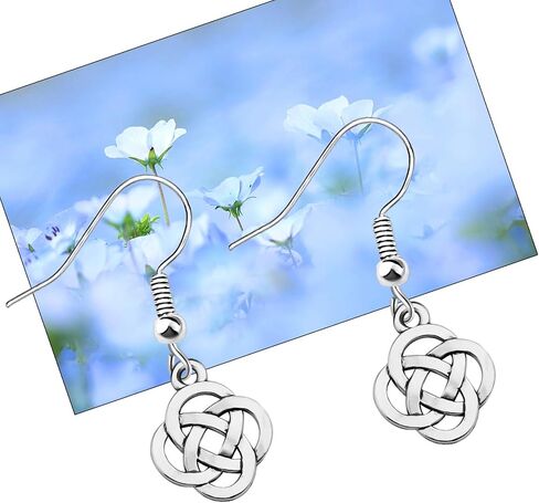 AKTAP Celtic Knot Earrings for Women Irish Lucky Flower Drop Dangle Jewelry in Saudi Arabia