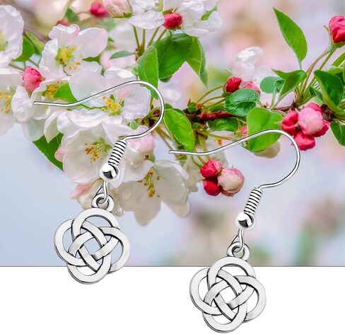 AKTAP Celtic Knot Earrings for Women Irish Lucky Flower Drop Dangle Jewelry in Saudi Arabia