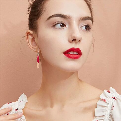 ONLYJUMP Wooden Earrings for Women Lightweight Wood Earring Acrylic Resin Geometric Teardrop Wood Earring Ethnic African Jewelry in Saudi Arabia