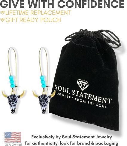 Western Stylish Beads in Turquoise Earrings, Unique Boho Cowboy Chic Earrings for Women, Perfect for Casual, Country Concerts, Festivals, Gray & White Teal in Kuwait