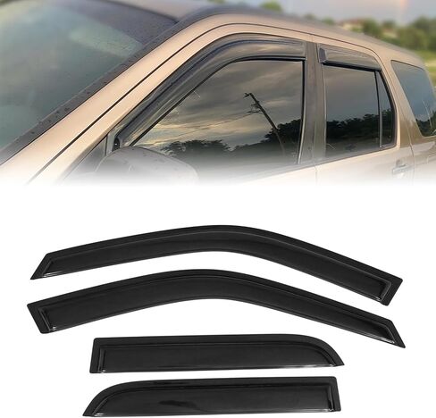 FREEMOTOR802 Window Deflectors Compatible with 2002-2006 Honda CRV 4-Door | Slim Style Tape-on Mount Rain Guards Side Window Visors Wind Deflectors Vent Visors Smoke Tinted Acrylic 4-Piece in Saudi Arabia