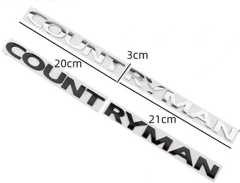 1 مجموعة Countryman 3D المعدنية الأبجدية شارة محفورة ملصق ملصق ملصق بديل للسيارات Mini Cooper Universal R60 F60 غطاء شعار Trunk Door Taildoor (أسود) ، Mnrf60 in Saudi Arabia