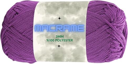 Polyester Macrame Cord XL 250g 3mm x 142 Yards Crochet Macrame Rope Bag Crafts Wall Polypropylene Hangings Hilo String Twine Rug Thread Gift for Knitting 1 Skein Warm Beige 99156 in Saudi Arabia