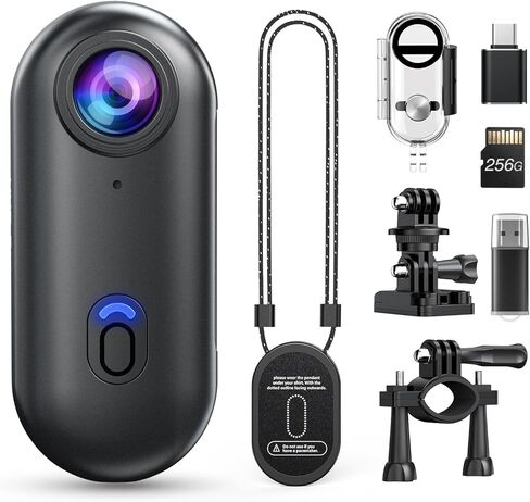 Z10 2K Action Camera, 128GB Wearable Sports Camera with Waterproof Case, Magnetic Clip, and Quick-Mount Accessories, Small Body Cam for Cycling, Diving, Travel, and Outdoor Adventures(WT128GB) in Kuwait