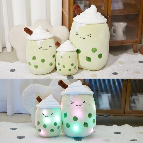 athoinsu تضيء العنب حليبي شاي وسادة 15 '' kawaii حشو لعبة الحيوان مع أضواء LED عيد ميلاد عطلة عيد الحب الهدايا للأطفال ، الفتيات ، الأولاد in Kuwait