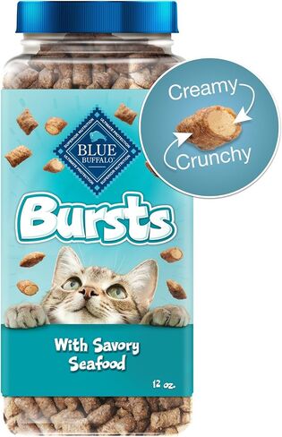 Blue Buffalo Bursts Crunchy Cat Treats, Chicken Liver and Beef 12-oz tub (Pack of 2) in Saudi Arabia