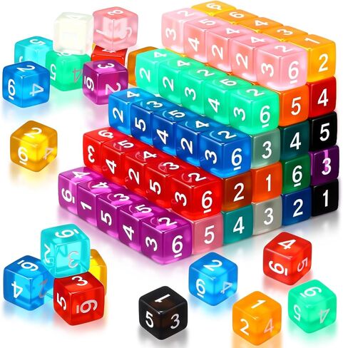 Poen 40 PCS Polyhedral Dice 16mm number set D6 Dice dice اثنين in Kuwait