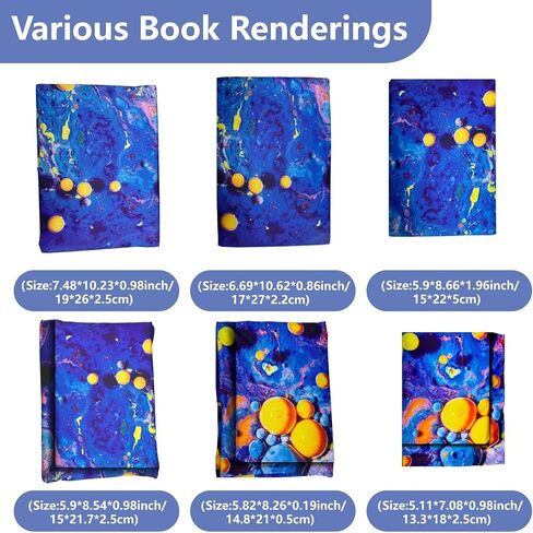 CRASPIRE Bee Stretchable Book Cover Honey Yellow Washable Reusable Large Nylon Cloth Elastic Polyester Book Cover Protector 9.4x15.7 Inch Notebook Wraps Suitable for Most Hardcover Books in Kuwait