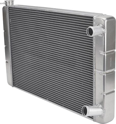 Speedway Motors مقاس 26 بوصة مرور مزدوج سباق الألومنيوم ، S/B Chevy ، فرن من أجل المتانة ، الأداء المتفوق ، التصميم المزدوج مع 2.25 "جوهر ، فعال 1" أنابيب الألومنيوم in Kuwait
