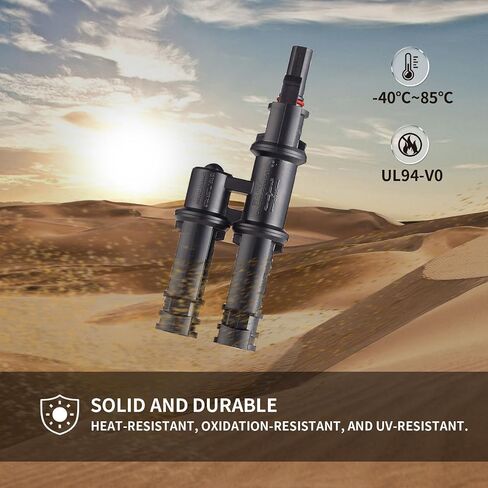لوحة Solar Y Branch Connector 2 إلى 1 موصلات للألواح الشمسية موازية مقرنة تجمع IP68 مقاومة للماء 70A 1500V (1pairs MMF+FFM) in Saudi Arabia