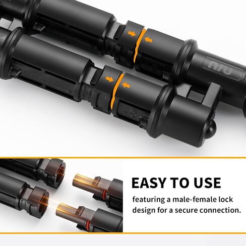 لوحة Solar Y Branch Connector 2 إلى 1 موصلات للألواح الشمسية موازية مقرنة تجمع IP68 مقاومة للماء 70A 1500V (1pairs MMF+FFM) in Saudi Arabia