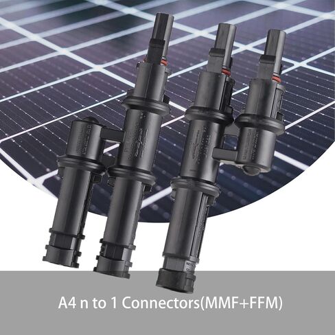 لوحة Solar Y Branch Connector 2 إلى 1 موصلات للألواح الشمسية موازية مقرنة تجمع IP68 مقاومة للماء 70A 1500V (1pairs MMF+FFM) in Saudi Arabia