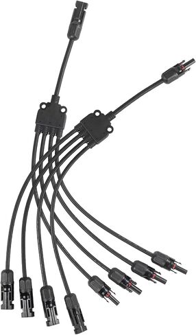 موصل لوحة الطاقة الشمسية من 6 إلى 1 سنة محول متوازي الفرع ، 30A 1000V 10AWG خالية من الأدوات IP68 كابل مقاوم للماء للألواح الشمسية (Y Branch ، 6to1 (1pairs)) in Kuwait
