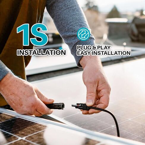 موصل لوحة الطاقة الشمسية من 6 إلى 1 سنة محول متوازي الفرع ، 30A 1000V 10AWG خالية من الأدوات IP68 كابل مقاوم للماء للألواح الشمسية (Y Branch ، 6to1 (1pairs)) in Kuwait