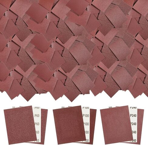 120 Pcs 1/4 Sheet Sandpaper for Palm Sander 4.5" x 5.5" Sand Paper Sheets Sandpaper Assortment Includes of 60 Grit, of 100 Grit, and of 240 Grit for Wood Metal Automotive Furniture in Saudi Arabia