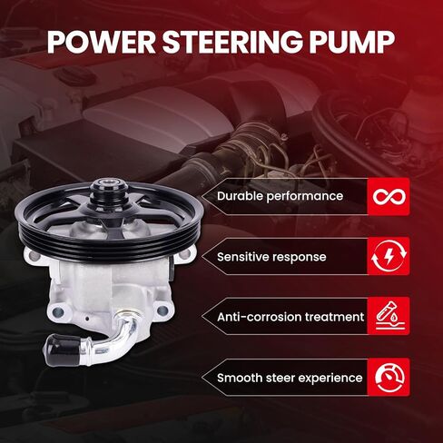MOCA Power Steering Pump with Pulley fits 2009-2012 for Ford Flex 3.5L, 2010-2012 Taurus 3.5L, 2009-2012 for Lincoln MKS 3.7L, 2010-2012 MKT 3.7L in Saudi Arabia
