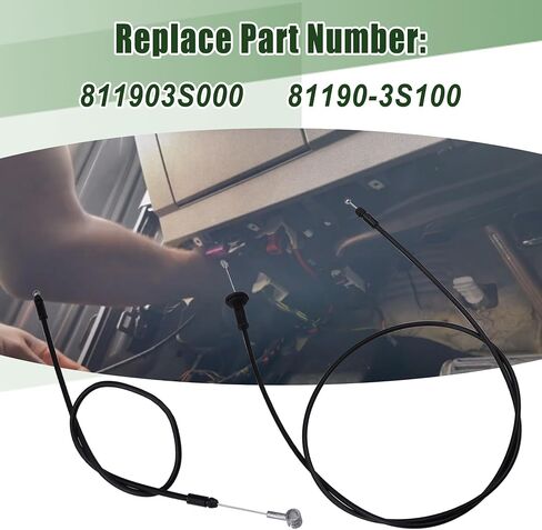 811903S000 Hood Latch Release Cable to Hood Lock＆Release Handle Assembly Fit for Hyundai Azera 2012-2017 Sonata 2011-2015 Replace 81190-3S100 Hood Lock Release Cable in Saudi Arabia