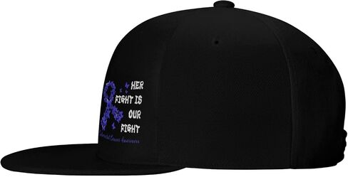 Her Fight is Our Fight Colorectal Cancer Awareness Adult Adjustable Outdoor Sports Trucker Hats Stylish Baseball Cap9 Black in Saudi Arabia