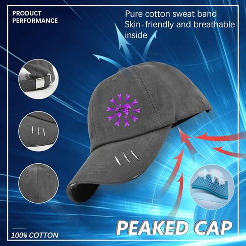 World Cancer Day 4 Feebruary Hat for Mens Washed Distressed Baseball Caps Cool Washed Hiking Hat Adjustable Dark Grey in Saudi Arabia