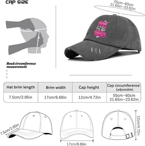 Fights for The Girls World Cancer Day Hats for Men Washed Distressed Baseball Cap Aesthetic Washed Hiking Hat Light Weight Dark Grey in Saudi Arabia