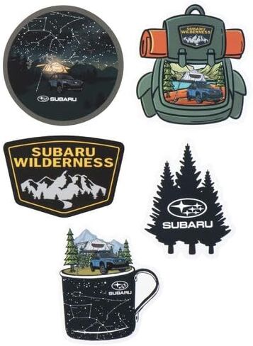 Subaru Wilderness Logo Sticker 5 PCS Pack Set Forester Outback Crosstrek WRX Legacy Brz Solterra Crosstrek Ascent in Saudi Arabia