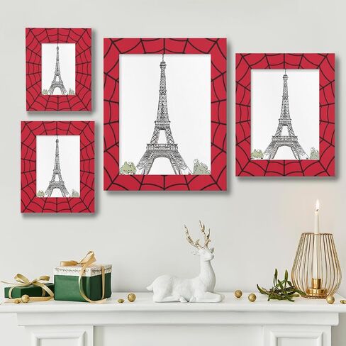 بارد العنكبوت ويب 5x7 إطار الصورة إطارات صور خشبية لجدار شنق وديكور الطاولة عرض 5x7 أو 5x5 صورة مجمعة عائلة عائلة إطار صورة عيد الميلاد للهدية in Saudi Arabia