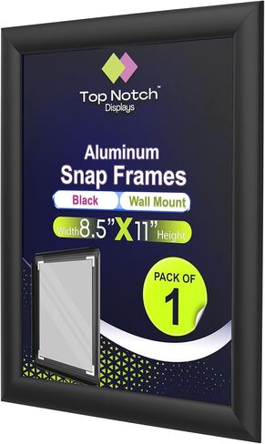 Snap Frames 18 x 24, Aluminum Frame, Wall Mount, 1" Profile, Anodized Silver Finish, Great for Posters, Photos, Signage, Stylish Look for Offices, Retail, or Homes - Pack of 1 in Saudi Arabia