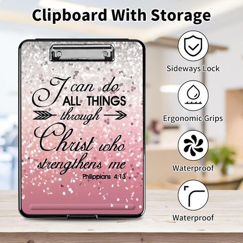 Clipboard with Storage, Open Nursing Clipboards Foldable Storage, Heavy Duty Clipboards with Low Profile Clip, Coaches clipboards for Work, Office School Supplies, Purple Butterfly in Saudi Arabia