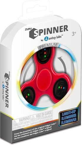 Antsy Labs Fidget Spinner, LED Series, Sensory Fidget Toys for Kids & Adults, Designed for Anxiety and Stress Relief, Party Favors, Birthday Goody Bag, or Stocking Stuffers, Pocket Sized, White in Saudi Arabia