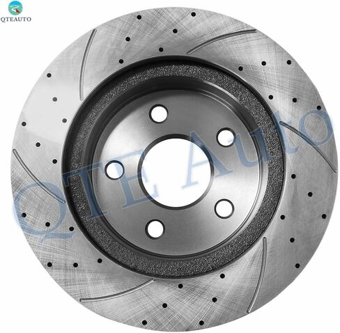 PM Auto Set of 4 Front Drilled Slotted Disc Brake Rotors-Wheel Hub Bearing Assembly For 2012-2018 Ram 1500 in Saudi Arabia