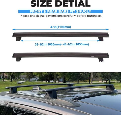 قضبان رف سقف Kuafu متوافقة مع 2011-2022 Jeep Grand Cherokee (مع قضبان جانبية مزدوجة) قابلة للإزالة من الأشرار على السطح على السطح على الجليد 165 رطلاً لـ 82212072ad in Saudi Arabia
