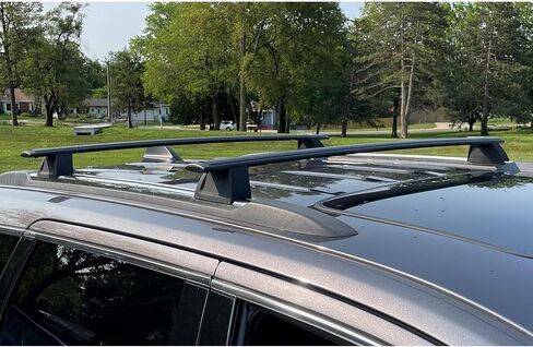 قضبان رف سقف Kuafu متوافقة مع 2011-2022 Jeep Grand Cherokee (مع قضبان جانبية مزدوجة) قابلة للإزالة من الأشرار على السطح على السطح على الجليد 165 رطلاً لـ 82212072ad in Saudi Arabia