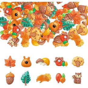 40 Pcs Succulent Plants Resin Slime Charms,Resin Flat Back 3D Potted Plants Slime Charms Bulk for Crafts,Easter Embellishments for DIY Scrapbooking Nail Phone Jewelry Making Decorations (colorful) in Kuwait