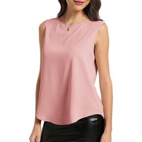 تومس دبابة تشيفون تشيفون الطاقم بلوزات الصيف قميص العمل الصيفي in Kuwait