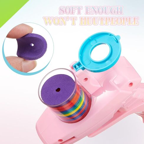 Sumind 2 Pieces Foam Disc Launcher Zip Shot Shooter Disc Shooter (Orange, Green) in Saudi Arabia