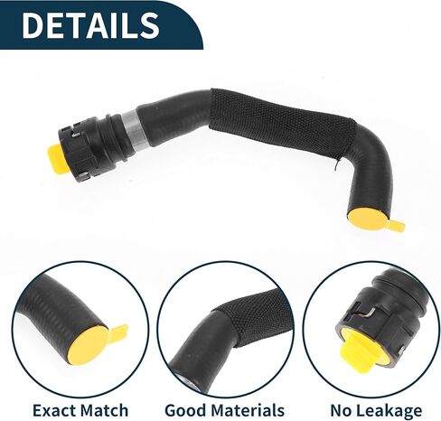 Heater Hose for Audi A4 B8 2.0L 2010-2016 Good Sealing No.8K0121109Q Engine Coolant Overflow Tank Hose Black 1 Pc in Saudi Arabia