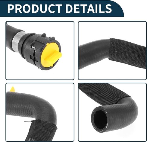 Heater Hose for Audi A4 B8 2.0L 2010-2016 Good Sealing No.8K0121109Q Engine Coolant Overflow Tank Hose Black 1 Pc in Saudi Arabia