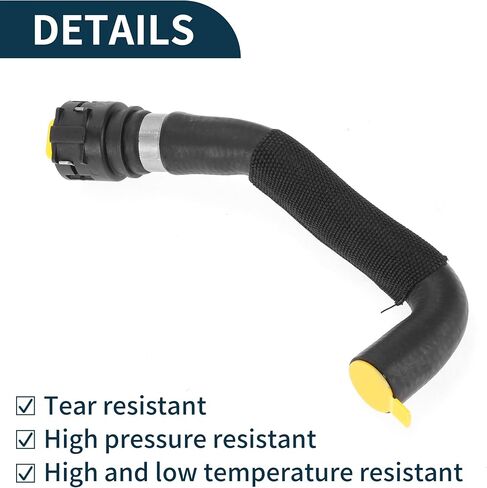 Heater Hose for Audi A4 B8 2.0L 2010-2016 Good Sealing No.8K0121109Q Engine Coolant Overflow Tank Hose Black 1 Pc in Saudi Arabia