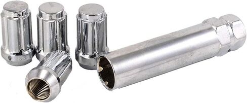 20pcs عجلة العروة المكسرات 12x1.5 1.38 "طويلة +مفتاح القفل 5x114.3 إلى 5x4.5 استبدال لـ JDM Honda Acura (Silver) in Kuwait