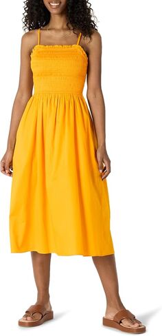 Amazon Essentials Women's Cotton Cotton Sateen Sateen Stateen Midi فستان in Kuwait