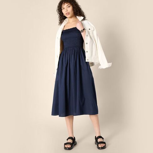 Amazon Essentials Women's Cotton Cotton Sateen Sateen Stateen Midi فستان in Kuwait