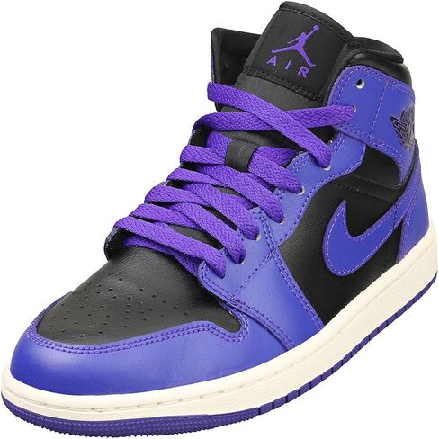 Nike Air Jordan 1 Mid Womens Shoes Size 12, Color: Action Grape/Sky J Light Purple-Purple in Kuwait