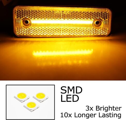 iJDMTOY Semi-Clear Lens Amber Yellow Full LED Front Fender Side Marker Light Kit Compatible With Toyota Land Cruiser BJ60 BJ70 FJ60 Celica Supra in Saudi Arabia