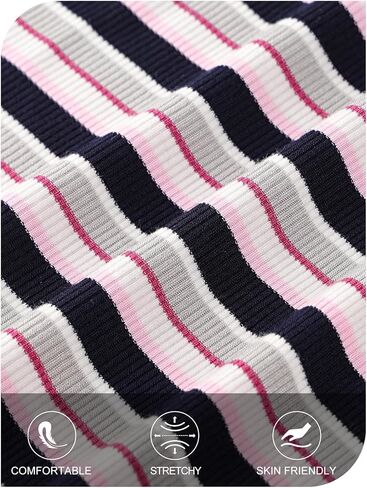 MEROKEETY Women's 2025 Summer Spring Striped Bodycon Maxi Dress Casual Short Sleeve Ribbed Knit Slit Long T Shirt Dresses in Saudi Arabia