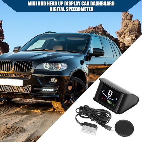 Mini HUD Head Up Display Car Dashboard Digital Speedometer with OBDII EUOBD/Outside Multifunction Data Display Error Alarm TFT LCD Display for Car/Durable 2.2 Inch / 1 Set in Saudi Arabia