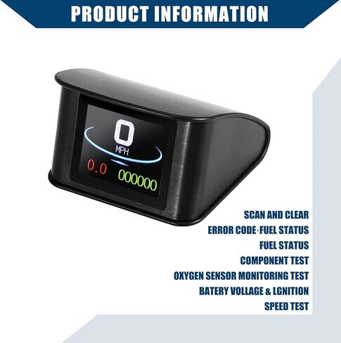 Mini HUD Head Up Display Car Dashboard Digital Speedometer with OBDII EUOBD/Outside Multifunction Data Display Error Alarm TFT LCD Display for Car/Durable 2.2 Inch / 1 Set in Saudi Arabia