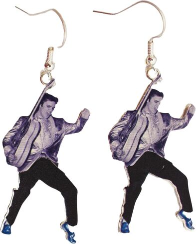 Elvis Presley Swinging Legs مع أقراط أحذية Blue Soede - منتجات منتصف الجنوب in Saudi Arabia