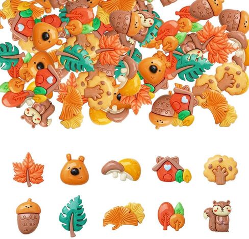 40 Pcs Succulent Plants Resin Slime Charms,Resin Flat Back 3D Potted Plants Slime Charms Bulk for Crafts,Easter Embellishments for DIY Scrapbooking Nail Phone Jewelry Making Decorations (colorful) in Kuwait